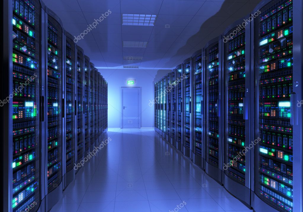 Server rack montato in un armadio dati
